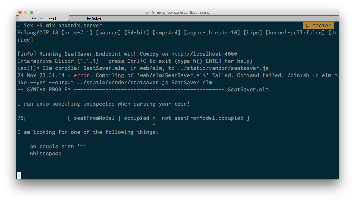 compile error