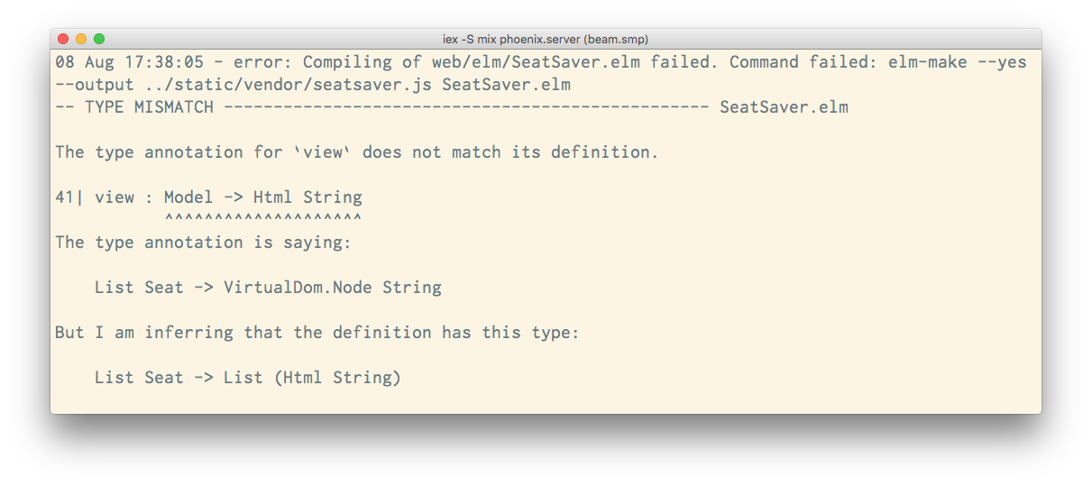 type mismatch